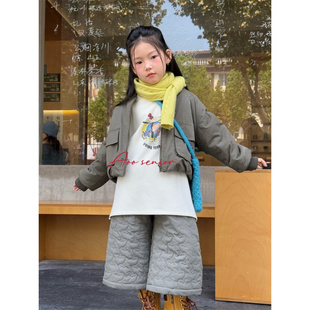 Aoo·25冬 25D58023 波浪绗线休闲裤