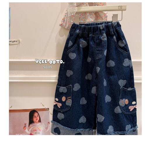 釉兮·26秋~爱心蝴蝶结牛仔裤S010