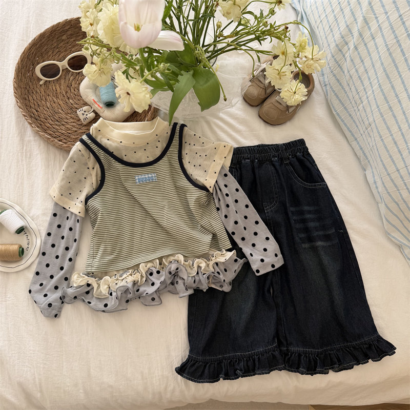 泡塔·26春~木耳边脚口牛仔裤56127/86850,童装/婴儿装/亲子装,儿童牛仔裤,淘宝优惠券,粉丝福利购,淘宝优惠卷