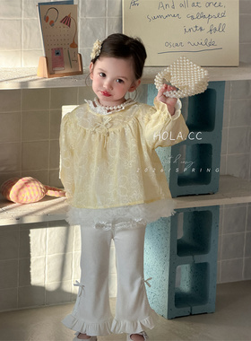 HOLA.CC·26春~盘花锈纱纱摆上衣3180