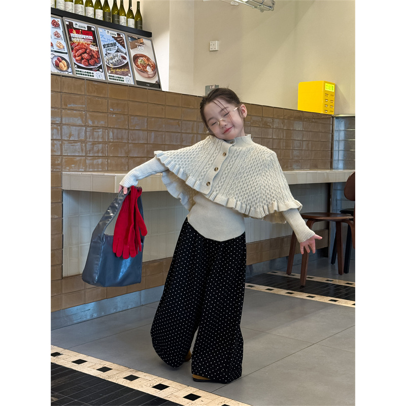 LJ·25冬~带披肩毛衣两件套72225