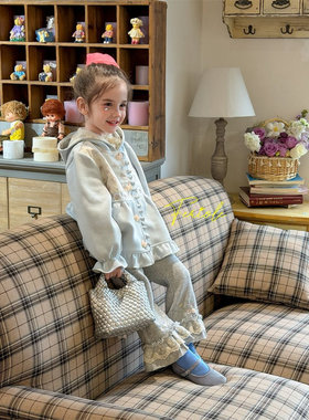 FLL·26春~刺绣花边休闲裤54093