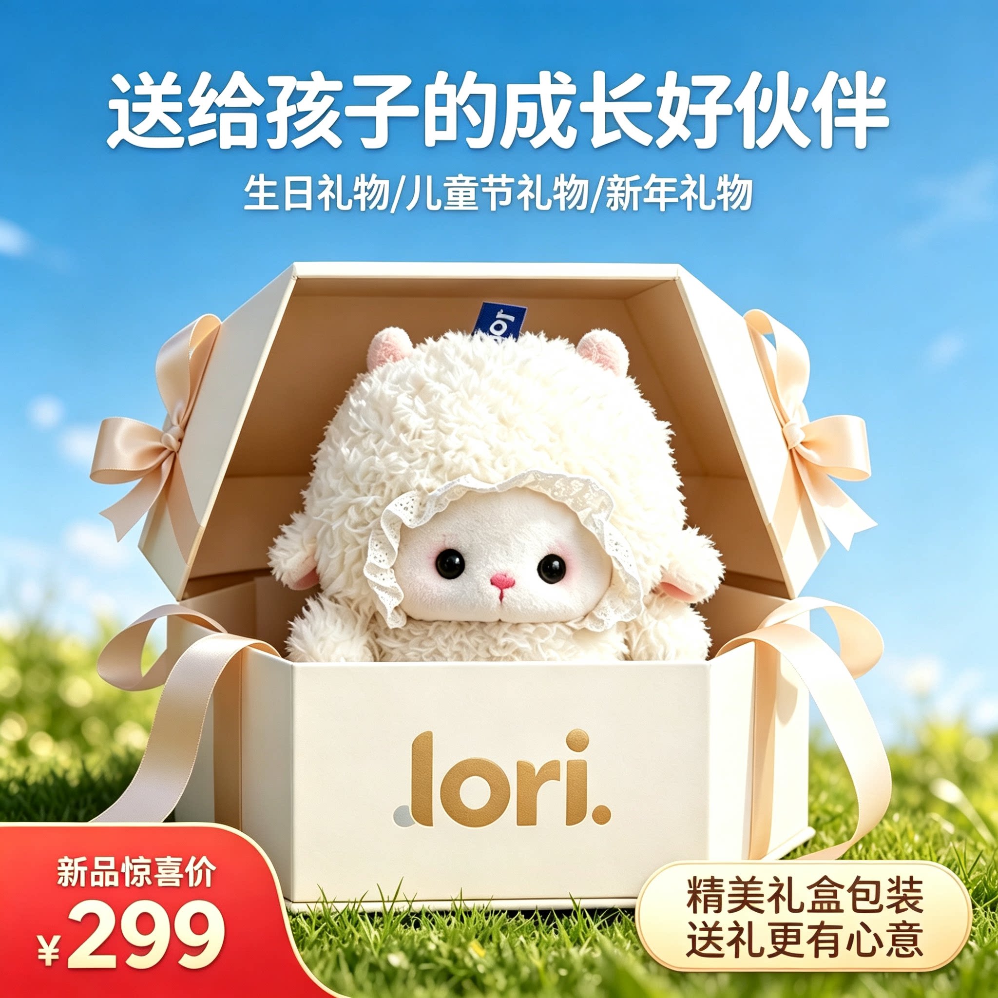 洛哩AI小羊4G双语早教玩偶