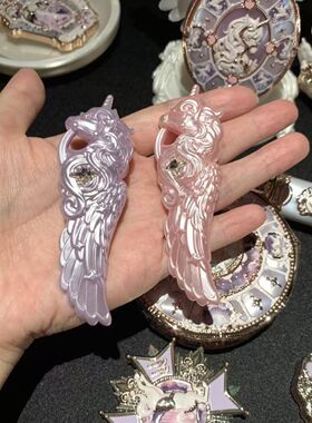 花知晓骑士独角兽发夹周边紫色粉色公主风可爱侧边夹发卡发饰边夹