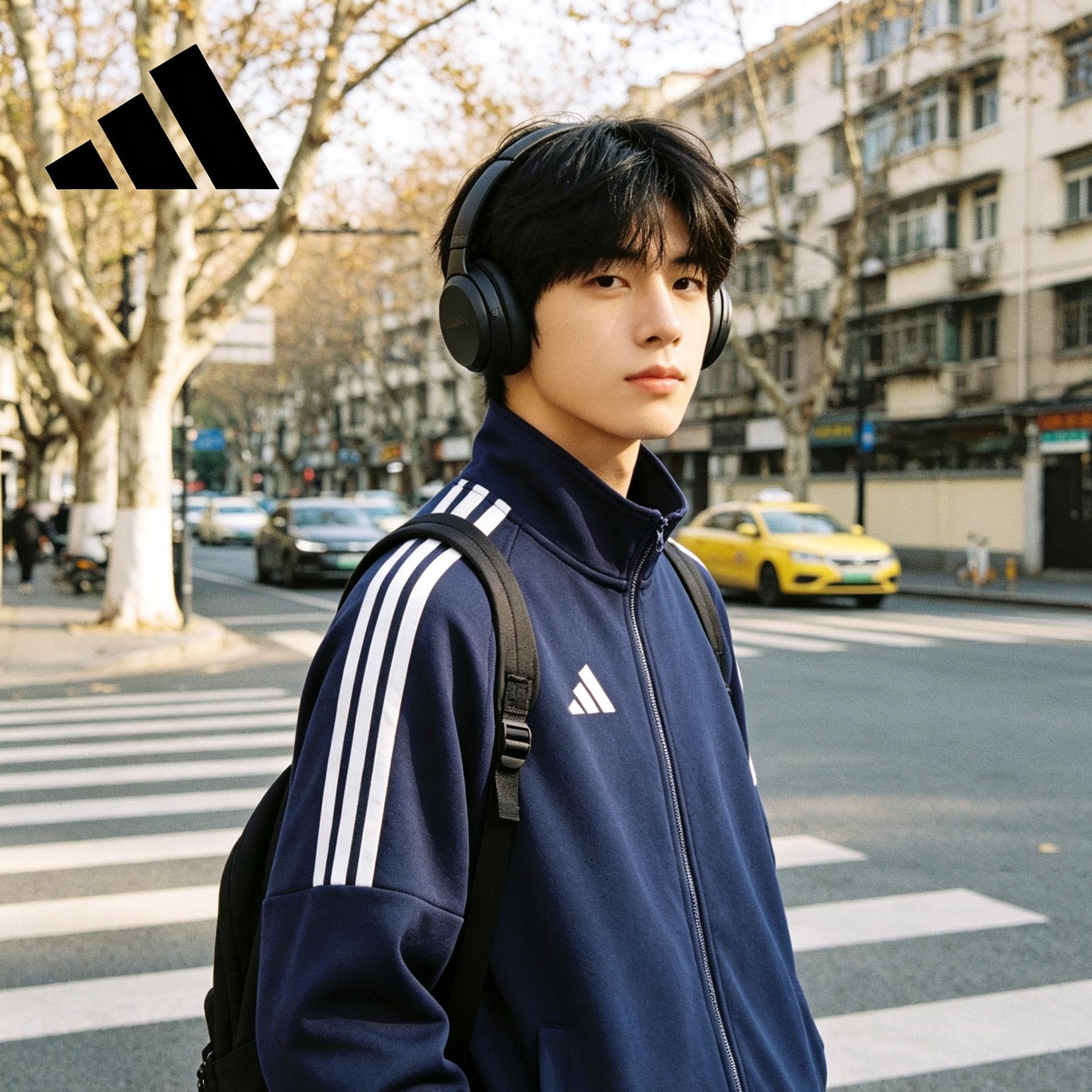 Adidas阿迪达斯春秋防风外套男子26新款机能风立领夹克休闲上衣