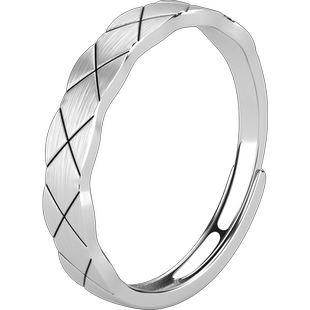 925纯银!开口男士戒指单身潮男创意个性食指无名指环刻字冷淡风