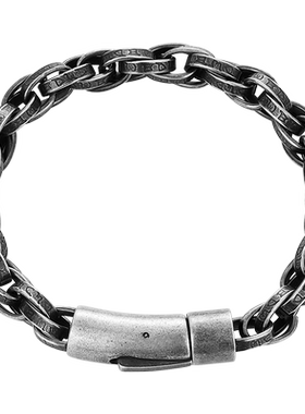 男士钛钢朋克嘻哈复古符文手链