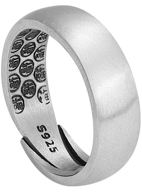 男生925纯银民族风哑光戒指