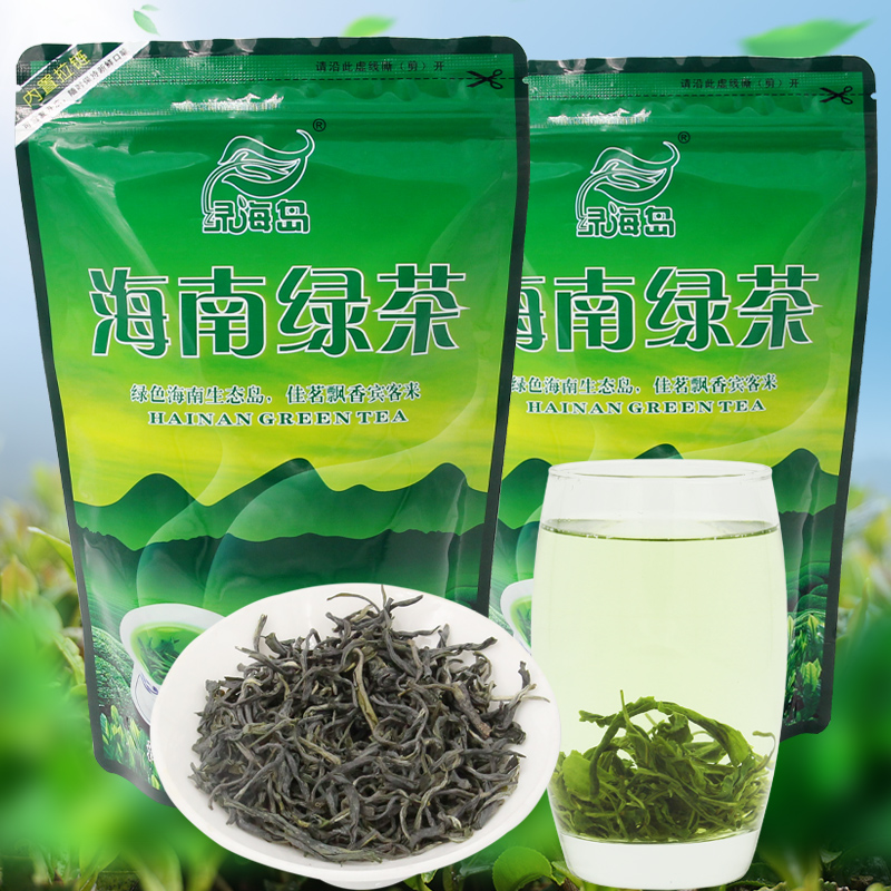 绿海岛绿茶2024新茶明前茶叶五指山绿茶自己喝正品官方250g-封面