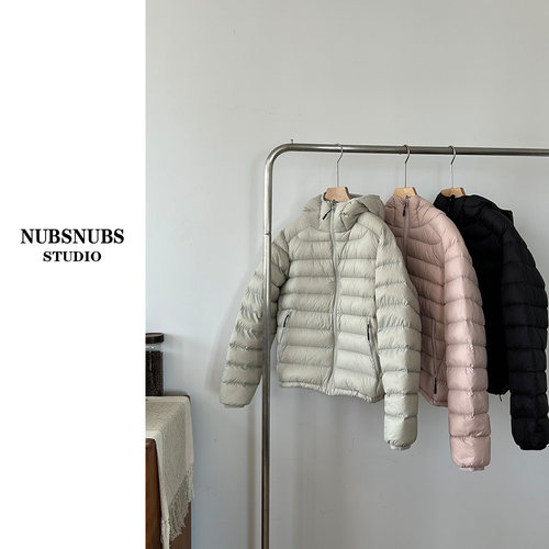 12.6大林自制 '甄选小排'90白鸭绒轻薄连帽排骨羽绒服S145g,M150g