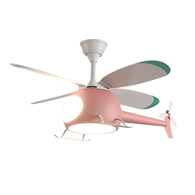 儿童房卧室灯公主风扇灯直升机