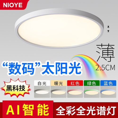 普瑞全光谱吸顶灯卧室灯客厅智能