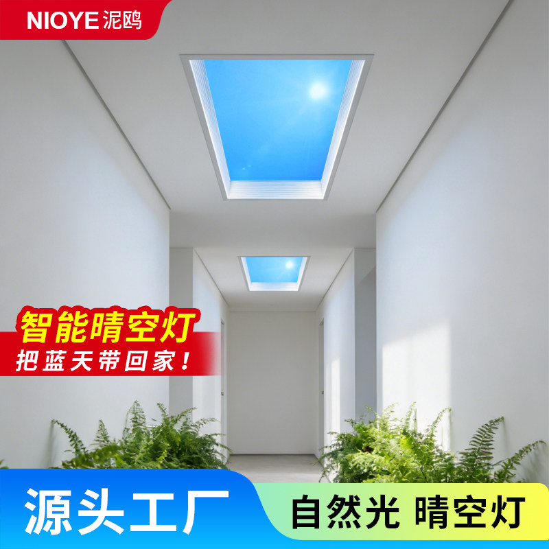 超薄晴空灯自然光集成吊顶厨房卫生间智能蓝天窗灯仿太阳青天空灯