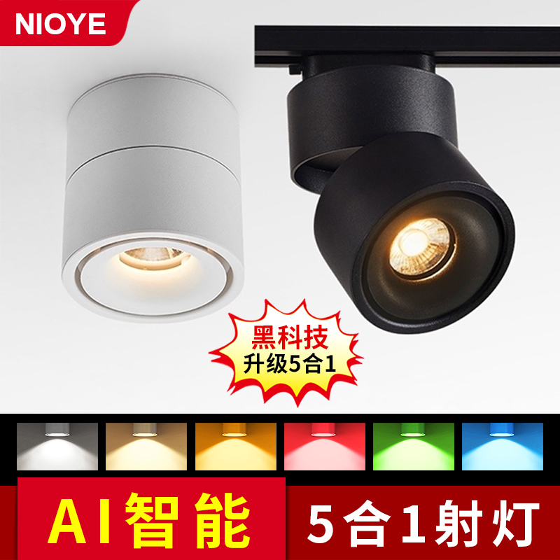 rgbcw彩色智能射灯明装氛围灯