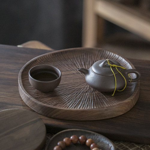 北美黑胡桃木壶承茶托盘