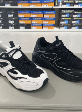 Skechers斯凯奇余承恩同款气泡熊猫鞋拼接跳色熊猫鞋运动鞋232425