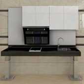 人之康电动升降高度可调节适老化一体式 大理石灶台适老化家具