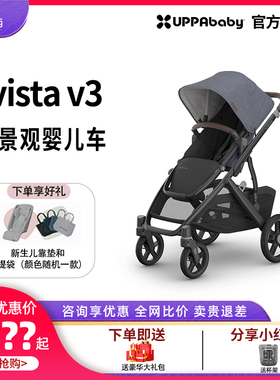 UPPAbaby VISTA V3婴儿车高景观可坐躺双向婴儿推车二胎推车神器
