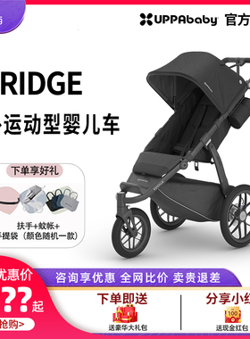 UPPAbaby Ridge高景观婴儿车可折叠三轮多地型推行慢跑婴儿车