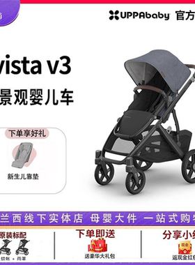 UPPAbaby VISTA V3婴儿车高景观可坐躺双向婴儿推车二胎推车神器