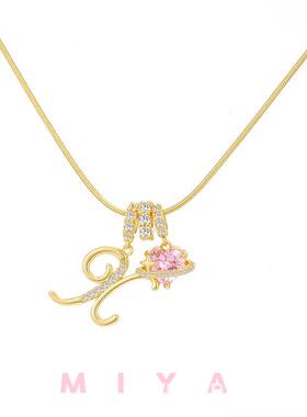 多巴胺少女 跨境独立站tk爆款 26字母项链不锈钢链条 22k镀真金