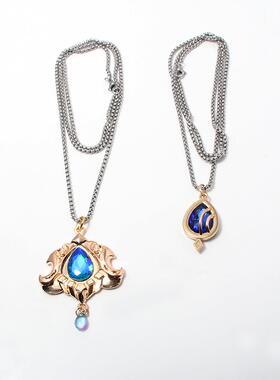 游戏周边 芙宁娜水晶项链 吊坠水神芙卡洛斯水晶cos挂件 动漫徽章