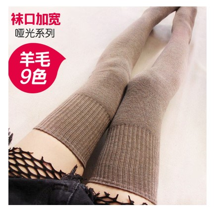 가을 겨울 여성용 일본식 레깅스 양말 무릎 위 양말 일본식 양말 따뜻한 파일 양말 발을 밟는 긴 양말