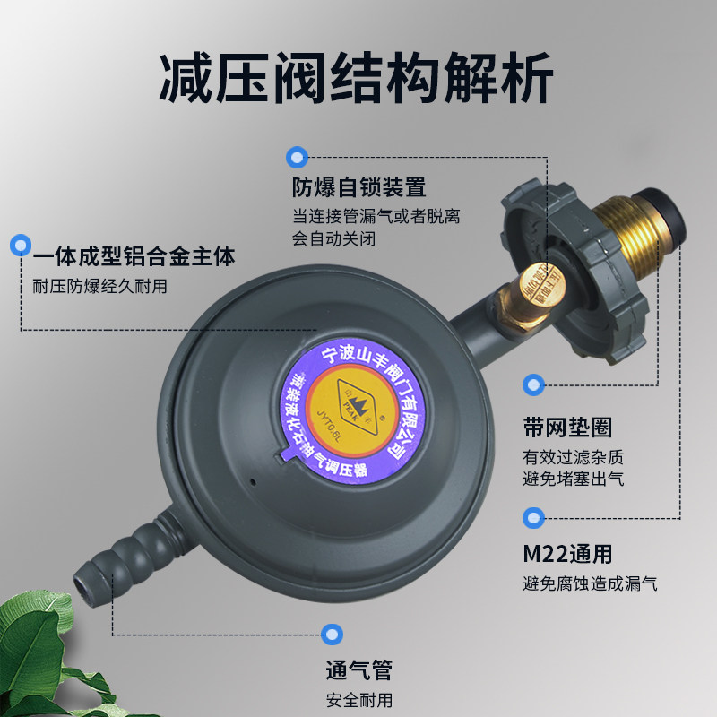 山丰家用大火防爆液化气罐调压器煤气瓶减压阀代表燃气灶安全阀
