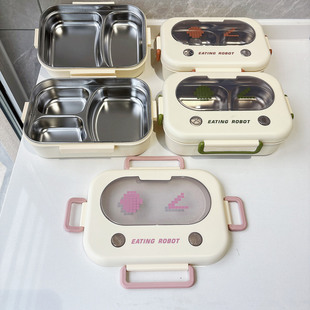 lunch box大容量饭盒高颜值保温不锈钢便当盒上班族带饭午餐盒