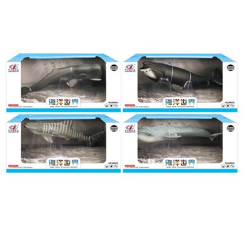 新款实心海洋动物模型玩具大白鲨仿真模型海洋馆模型儿童玩具M-10