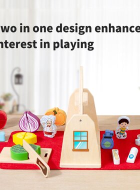 木质儿童仿真厨房切切乐过家家套装女孩宝宝生日礼物益智互动D-52