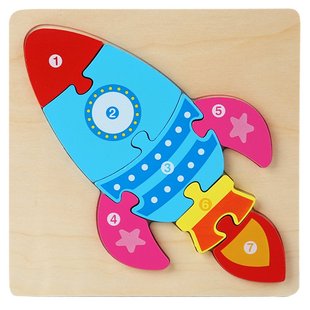 木制动物交通工具数字嵌板拼图逻辑思维训练儿童益智早教认知AW05