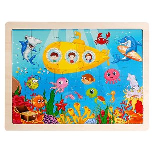 儿童木质多款 24片拼图锻炼宝宝手眼协调能力动物认知早教益智AW29