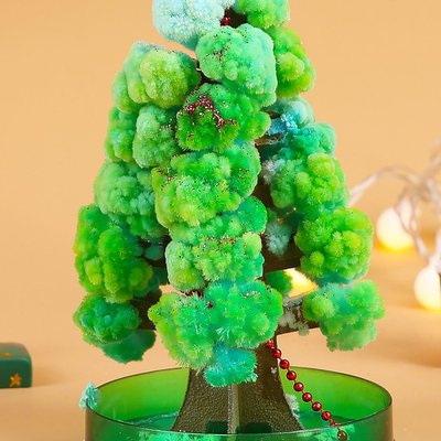 纸树开花圣诞树神奇浇水生长创意魔法结晶树儿童时玩具圣诞节SW34