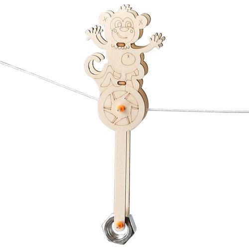 新品益智拼装玩具DIY猴子走钢丝物理科学实验科技小制作科教SW59