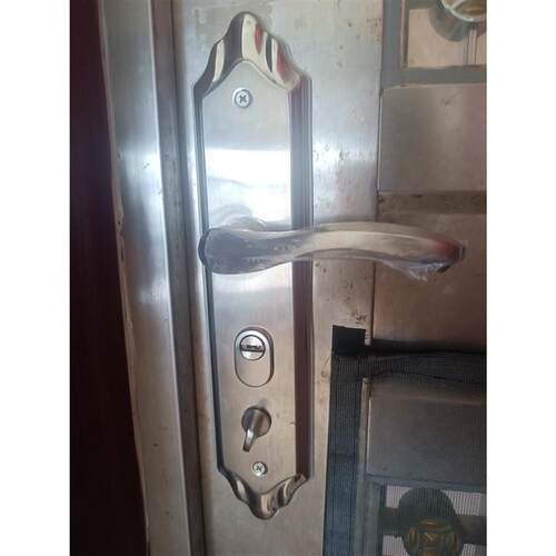 .304不锈钢通用型防盗门把手加厚拉手老式门锁面板皇冠面板大门.