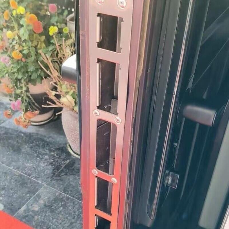 不锈钢配件锁片导向片扣盒防盗门锁加厚锁槽霸王锁体门框扣片压条图片