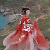 香雪兰 齐胸裙超仙重工刺绣大袖 衫 汉服女原创 日常粉色春夏新款