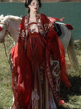 汉服女玉锦堂龙女唐制齐胸裙重工刺绣大袖诃子裙春秋高档超仙套装