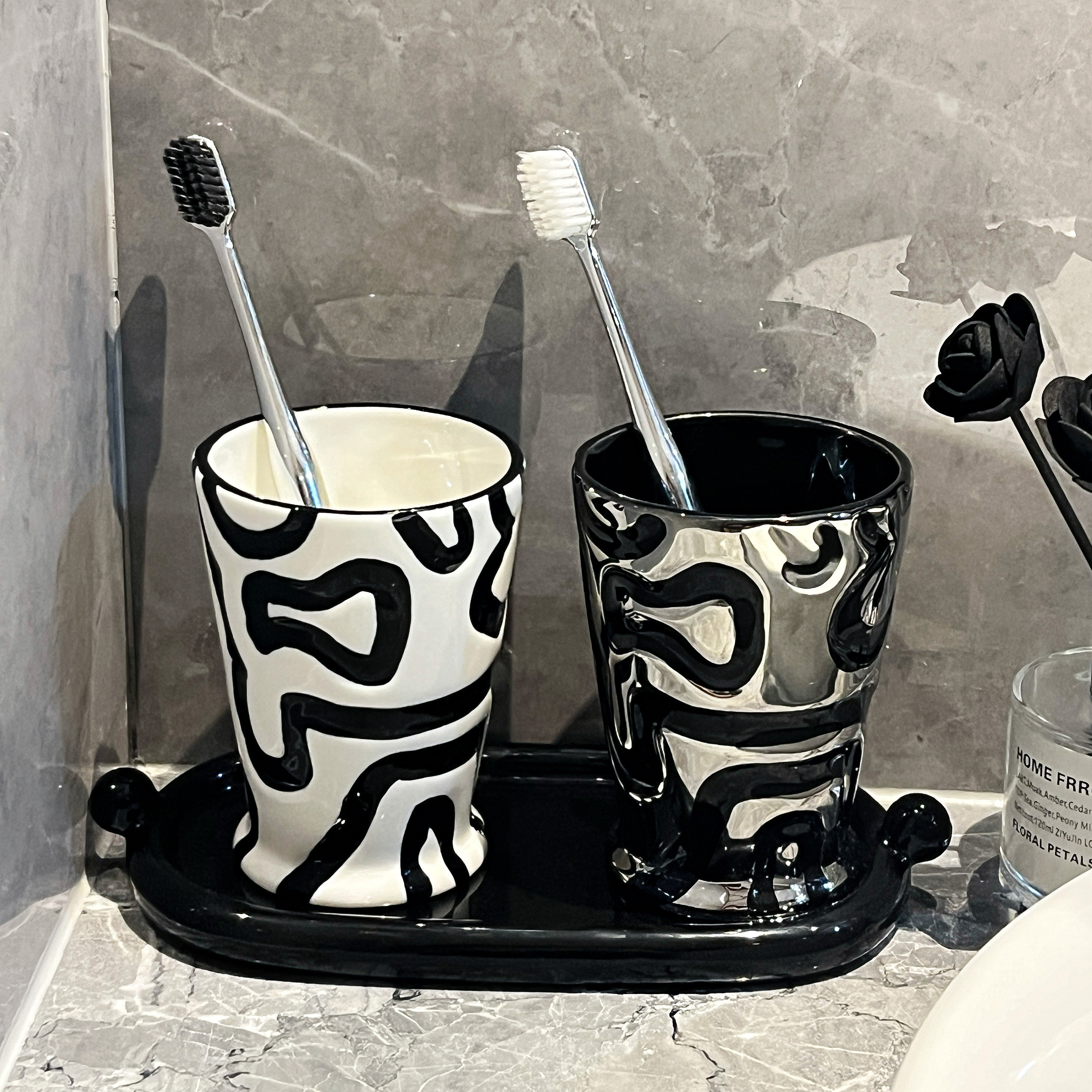 高级感漱口杯情侣家用陶瓷刷牙杯子ins北欧牙刷杯牙缸洗漱杯套装,家庭/个人清洁工具,洗漱杯,淘宝优惠券,粉丝福利购,淘宝优惠卷