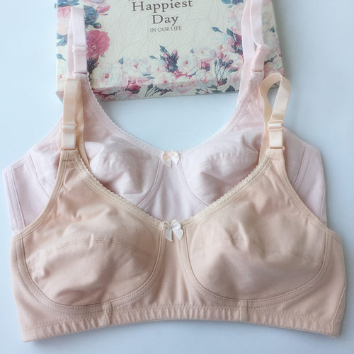 夏季纯棉无钢圈无海绵无磁文胸