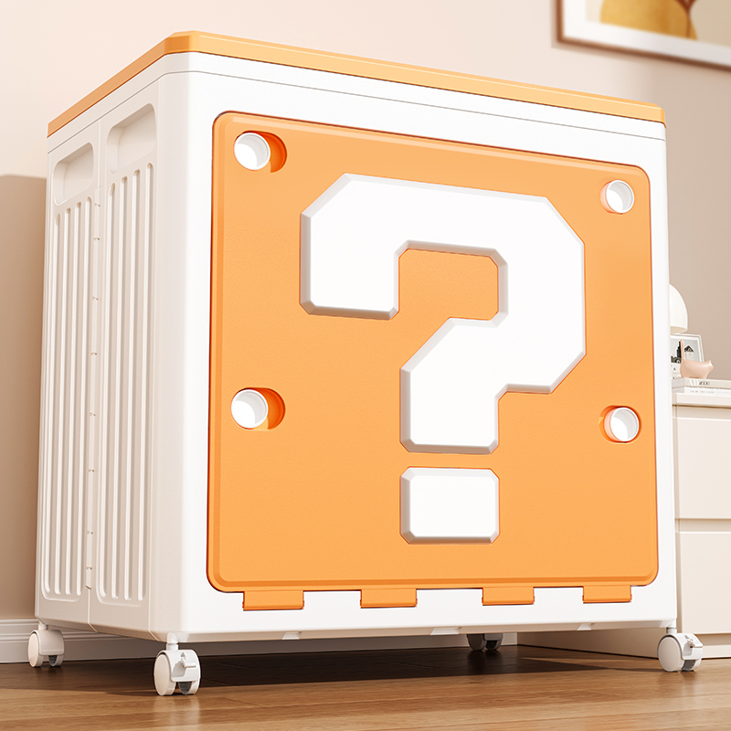 衣服收纳柜免安装可折叠翻盖卧室衣物被子收纳箱带轮大容量储物柜