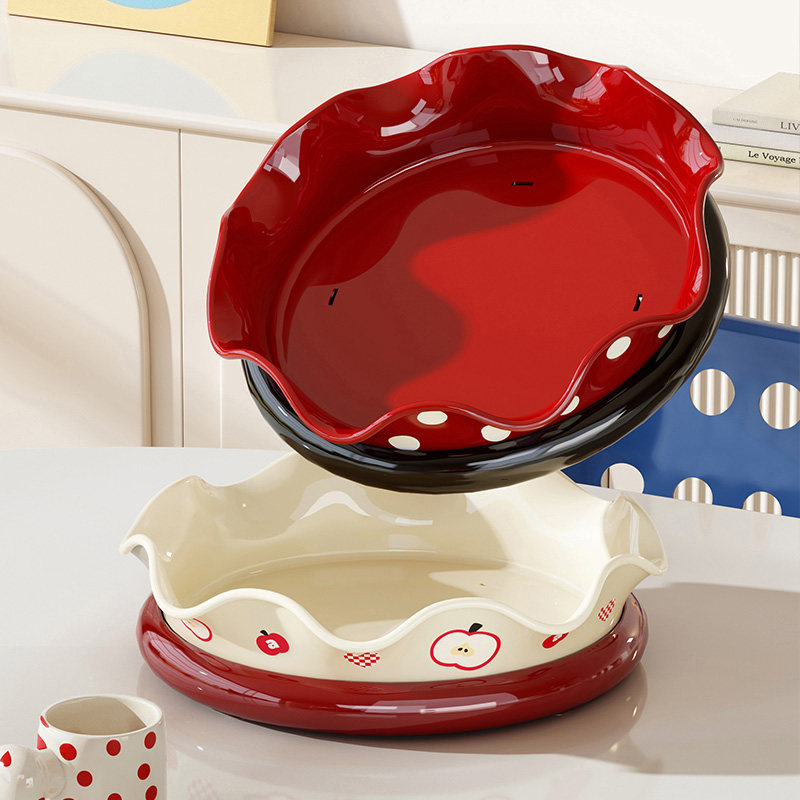 新款茶几家用水果篮多巴胺干果糖果盒客厅坚果零食摆放旋转托盘,餐饮具,果盆/果盘/果篮,淘宝优惠券,粉丝福利购,淘宝优惠卷