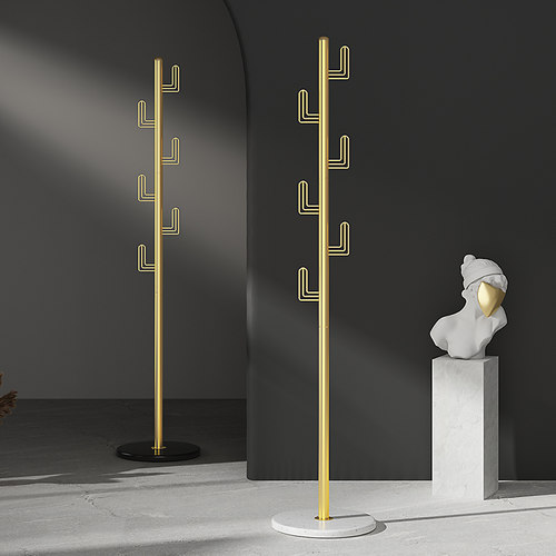 大理石衣帽架落地挂包架卧室挂衣架室内收纳衣服架子家用晾衣架