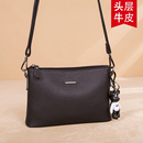 真皮女包2025新款 头层牛皮单肩斜挎包女百搭中年妈妈软皮小包 时尚