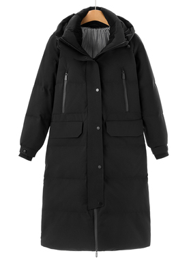 200G极寒户外鹅绒服【博】25冬装 连帽立领长款工装风羽绒服131