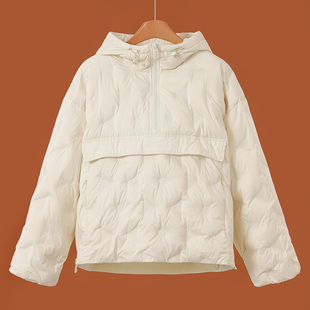 拉链侧开叉松紧收口套头连帽羽绒服506 冬装 西湖阁老 羽D