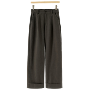 天丝后腰松紧翻边宽脚裤 499 冬装 兰 619 41%莱赛尔