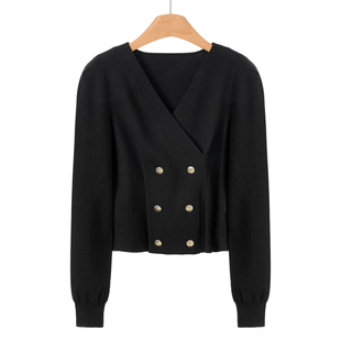 春装 兹 绍 V领双排扣修身 157 659 套头针织衫 49%粘纤