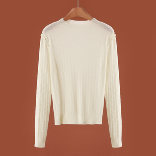 30%绵羊毛 打底针织衫 妍B 双肩五角星扣修身 167 冬装 439